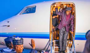 Bola Ahmed Tinubu Arrives in Nigeria
